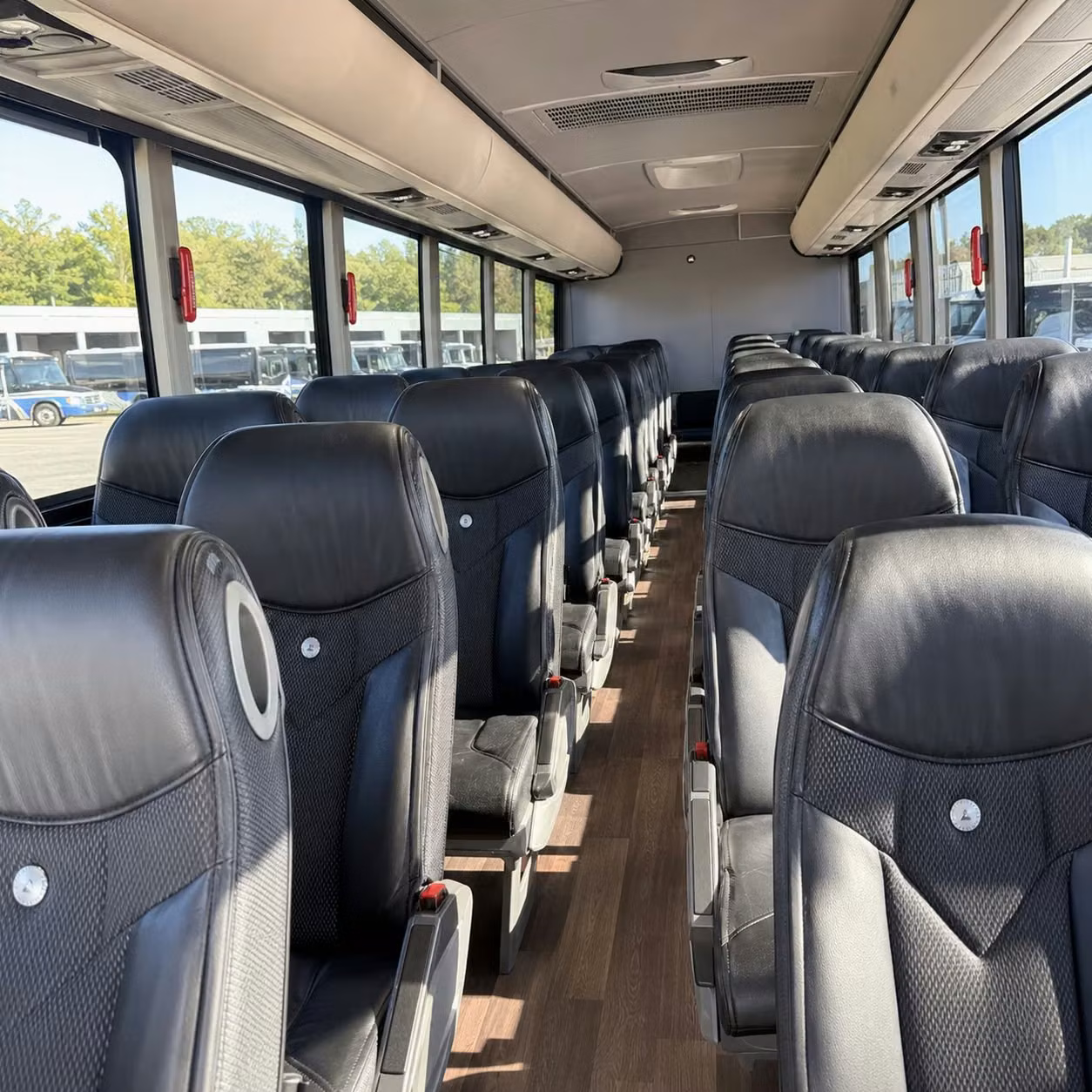 56 passenger charter bus interior