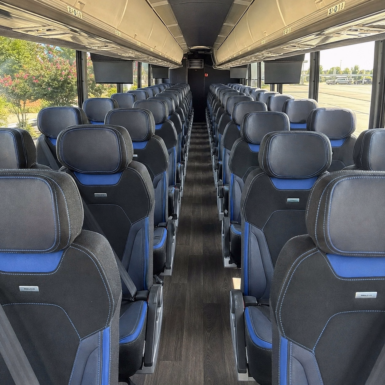 kansas city charter bus rental interior